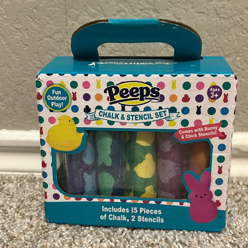 Peeps Chalk & Stencil Set - 15 Pieces of Chalk, 2 Stencils